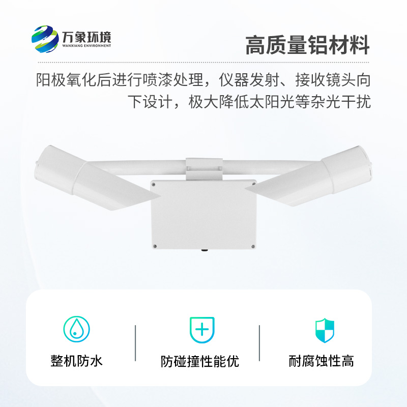 天氣現(xiàn)象傳感器采用前向散射法測量空氣總消光系數(shù)，進(jìn)而計(jì)算當(dāng)前能見度